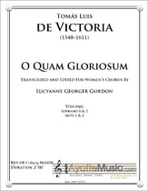 O Quam Gloriosum SSAA choral sheet music cover